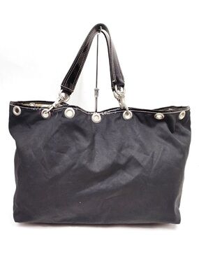 Miu Miu Black Tote Bag with Silver Accents